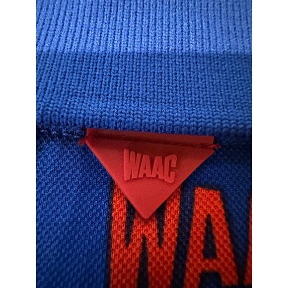 WAAC Men's Logo Print Golf Polo Blue/Red Size 1 NWT Performance Golf Apparel - Picture 5 of 9